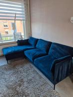 Blauwe Velvet bank, Ophalen, Gebruikt, 125 tot 150 cm, Driepersoons