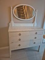 Brocante Make-up Tafel met Spiegel - Lelystad, Antiek en Kunst, Ophalen of Verzenden
