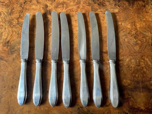 7 dinermessen zilver puntfilet, Antiek en Kunst, Antiek | Bestek, Ophalen of Verzenden