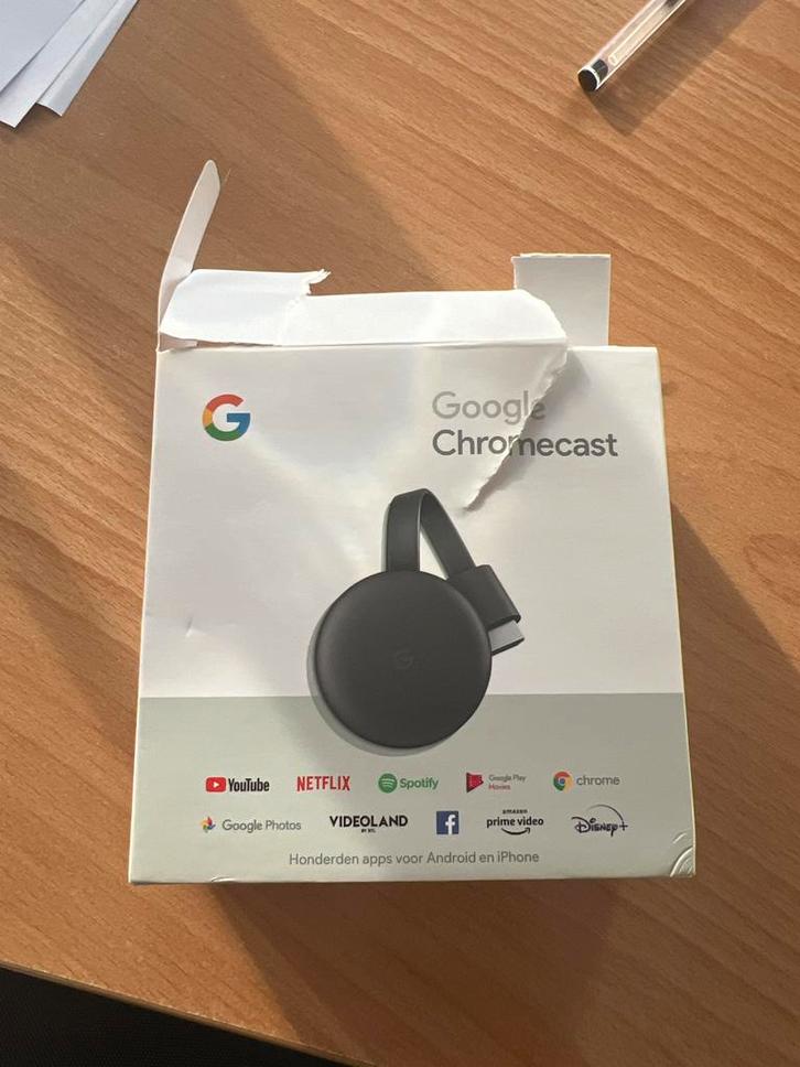 Google Chromecast - ongebruikt, Audio, Tv en Foto, Mediaspelers, Zo goed als nieuw, Zonder harde schijf, HDMI, Verzenden
