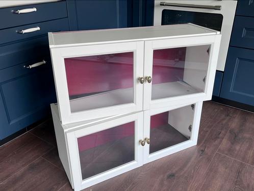 2x Billy opzetstuk met deurtjes 28x80 cm, Huis en Inrichting, Kasten | Boekenkasten, 50 tot 100 cm, 200 cm of meer, 25 tot 50 cm