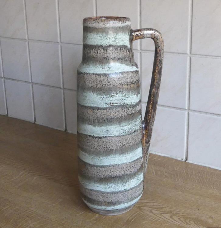 Scheurich 275-28 vintage vaas grijs groen West-Germany, Huis en Inrichting, Woonaccessoires | Vazen, Gebruikt, Groen, Minder dan 50 cm