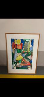 Wilhelmus van Dijk - Zomer Gouache, Gesigneerd & Ingelijst, Ophalen