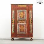 Antieke brocante landelijke beschilderde bruidskast 1856, Ophalen