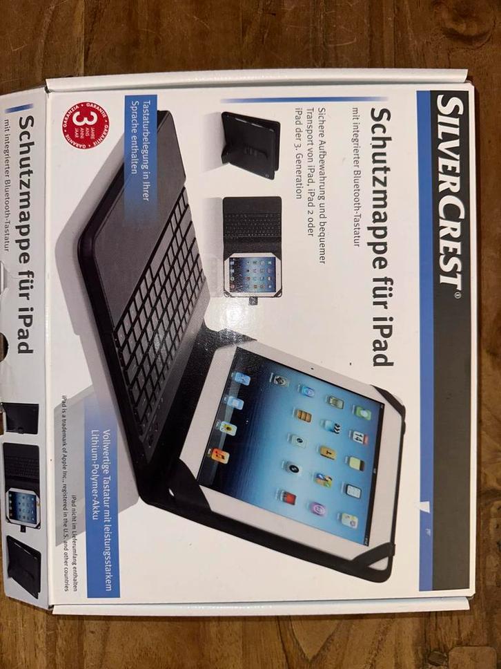 SilverCrest iPad Toetsenbordhoes - Nieuwstaat, Computers en Software, Apple iPads, Zo goed als nieuw, Apple iPad, Wi-Fi, 10 inch