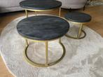 Set van 3 ronde salontafels, Huis en Inrichting, Tafels | Salontafels, Ophalen, Gebruikt, 50 tot 100 cm, Rond