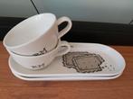 Rivièra Maison Coffee Cookie kop&schotel 2st. --NIEUW--, Huis en Inrichting, Nieuw, Ophalen of Verzenden, Overige stijlen, Kop(pen) en/of Schotel(s)