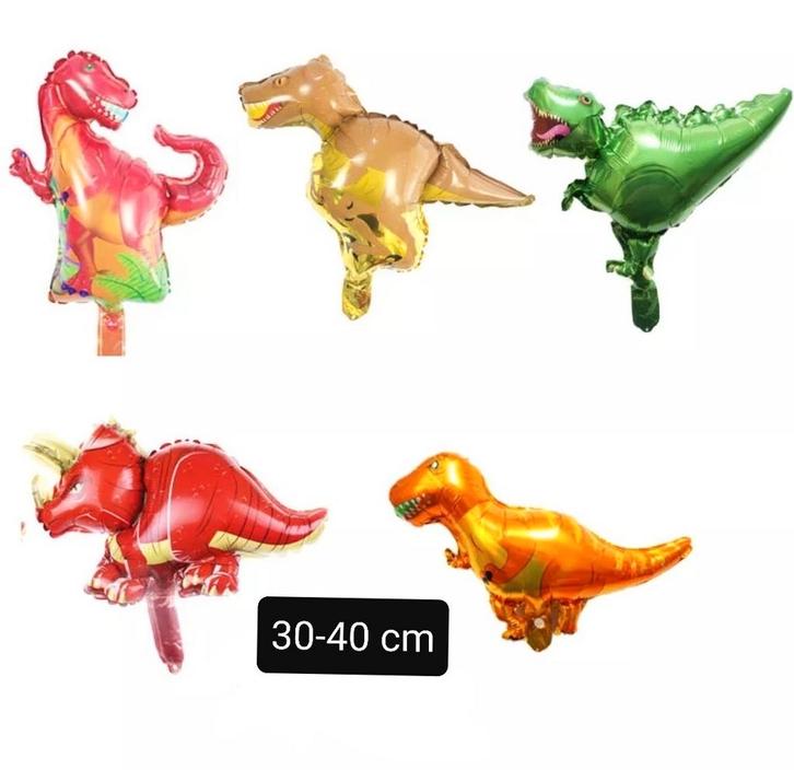 Dinosaurus / Dino's * set van 5 folie ballonnen, Hobby en Vrije tijd, Feestartikelen, Nieuw, Versiering, Verjaardag, Ophalen of Verzenden
