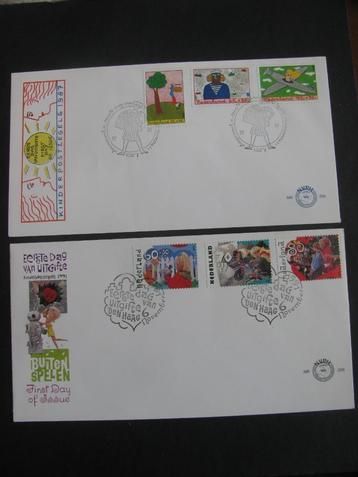 2 X Eerstedagenvelop - Kinder Postzegels / Buitenspelen beschikbaar voor biedingen