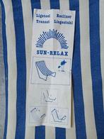 Strandstoel met blauw-witte strepen, Ophalen of Verzenden, Gebruikt, Campingstoel