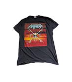 Vintage 1990 Anthrax Shirt Large Persistence Of Time POT, Vintage, Vintage, Ophalen of Verzenden, Zo goed als nieuw