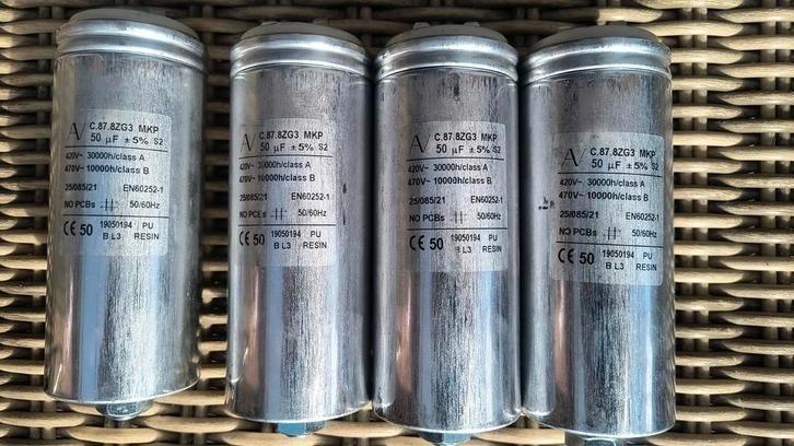 Mooie set 8 st. MKP 50 uf. Voor buizenversterker enz., Hobby en Vrije tijd, Elektronica-componenten, Nieuw, Ophalen of Verzenden