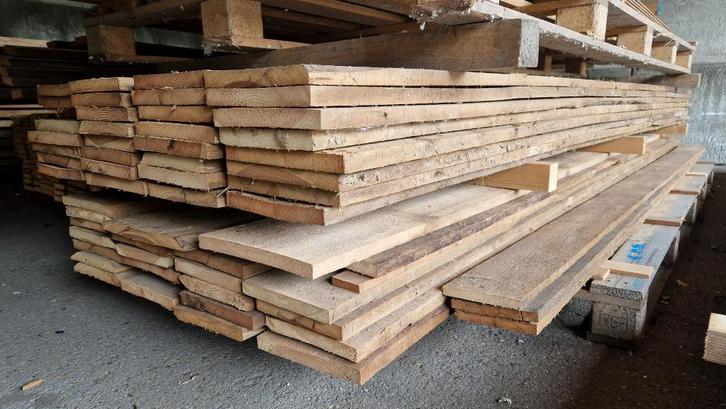 Partij planken vloerdelen ( 245 ), Doe-het-zelf en Verbouw, Hout en Planken, Gebruikt, Plank, Overige houtsoorten, Minder dan 200 cm