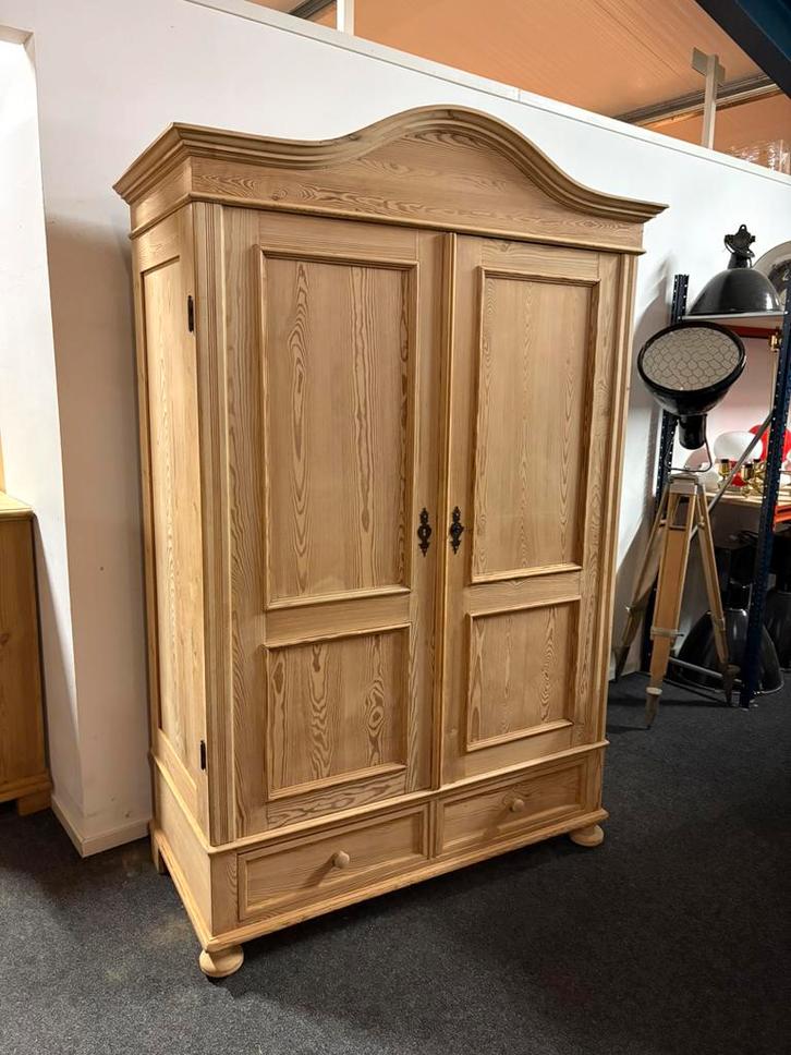 2 deurs grenenhouten kast - wandkast - gerestaureerd grenen, Huis en Inrichting, Kasten | Kledingkasten, Zo goed als nieuw, 200 cm of meer