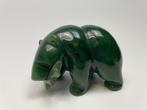 Jade beer met vis in de bek., Antiek en Kunst, Curiosa en Brocante, Ophalen of Verzenden