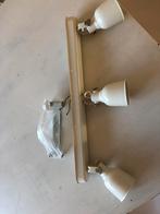 Plafondspots 3 spots cremewit, Huis en Inrichting, Lampen | Spots, Ophalen, Gebruikt, Metaal of Aluminium, Landelijk