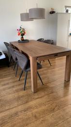 Teak houten tafel 220x 100, Huis en Inrichting, Tafels | Eettafels, Ophalen, Vijf personen of meer