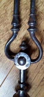 Antieke Engelse haardtang, Ophalen of Verzenden, Gebruikt, Hout, Houtkachel