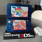 New Nintendo 3DS XL met Spelletjes, Spelcomputers en Games, Spelcomputers | Nintendo 2DS en 3DS, Blauw, 3DS XL, Ophalen of Verzenden
