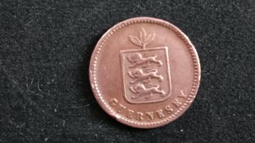 2 Dubbels  Guernsey Koningin Victoria 1858 beschikbaar voor biedingen