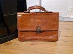 Vintage Burkalys Leather House tas, Sieraden, Tassen en Uiterlijk, Tassen | Schooltassen, Ophalen of Verzenden, Bruin, Aktetas of Boekentas