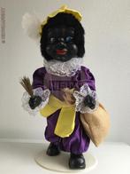 Authentieke vintage etalage zwarte Piet pop - 40cm, paars, Verzenden