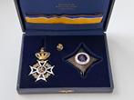 Ridderorde Oranje Nassau Groot Officier in etui - medaille, Ophalen of Verzenden, Landmacht, Nederland, Lintje, Medaille of Wings