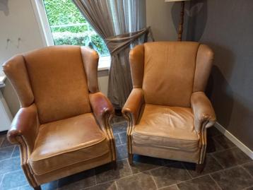 2 Leren Fauteuils - Gebruikt, maar in prima staat! beschikbaar voor biedingen
