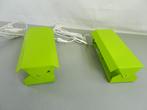 Set vrolijke vintage appelgroene wand lampjes bedlampjes, Ophalen of Verzenden, Zo goed als nieuw, Metaal