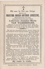 Martina M.A. Janssens 1847 Tilburg + 1895 Hulst, 48 jaar, Verzenden, Bidprentje