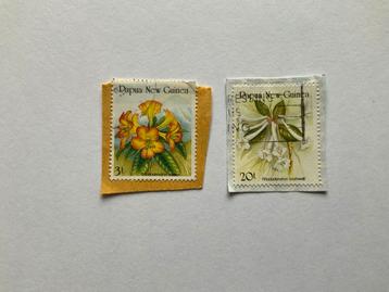 Papoea Nieuw Guinea Planten Postzegels beschikbaar voor biedingen
