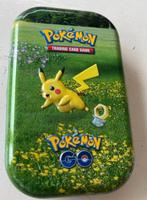 Pokémon GO Tin met Kaarten, Ophalen of Verzenden, Zo goed als nieuw, Meerdere kaarten