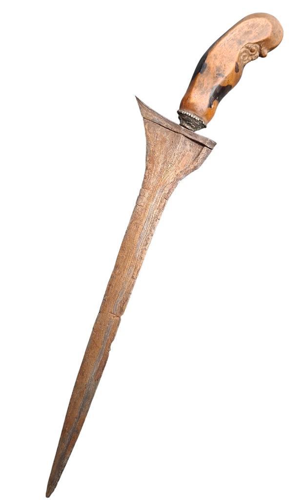 Antieke Javaanse Keris – 19e eeuw – lengte 37 cm, Antiek en Kunst, Kunst | Niet-Westerse kunst, Ophalen of Verzenden