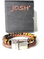 Nieuwe Josh heren armband, Verzenden, Nieuw, Bruin, Leer