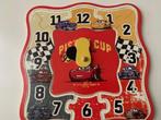 Cars puzzel klok, Kinderen en Baby's, Ophalen of Verzenden, 10 tot 50 stukjes, Zo goed als nieuw, 4 tot 6 jaar