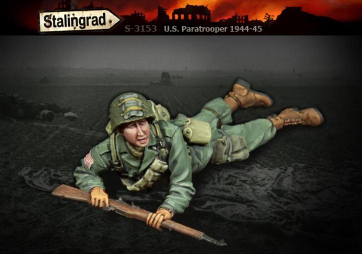 H-289,RESIN FIGUUR 1-35,U.S. Paratrooper,1944-45, Hobby en Vrije tijd, Modelbouw | Figuren en Diorama's, Nieuw, Ophalen of Verzenden