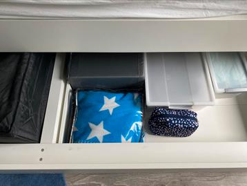 IKEA SLÄKT Bedframe met onderbed en opberger, wit, 90x200 cm - afbeelding 6