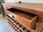Teak wijnkast, Huis en Inrichting, Ophalen, Gebruikt, 25 flessen of meer, 75 cm of meer