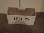 letterbox wit met hout R maison stijl, Huis en Inrichting, Minder dan 50 cm, Gebruikt, 50 tot 100 cm, Ophalen of Verzenden