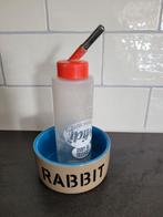 Gratis afhalen drinkflesje en voerbak voor konijn of cavia, Dieren en Toebehoren, Ophalen of Verzenden, Zo goed als nieuw, Voerbakje