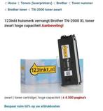 TN-2000XL toner zwart, Ophalen of Verzenden, Nieuw, Toner