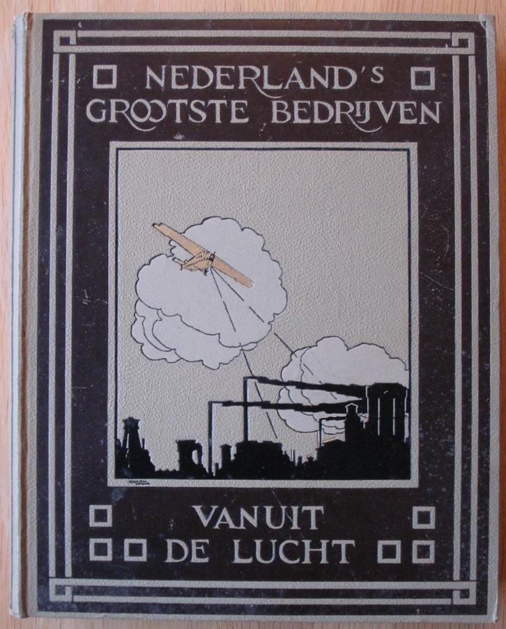 KLM FOKKER   NEDERLANDS' GROOTSTE BEDRIJVEN VANUIT DE LUCHT, Verzamelen, Luchtvaart en Vliegtuigspotten, Gebruikt, Boek of Tijdschrift