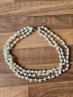 Leuke ketting met parel kralen en mint steentjes 43 cm, Ophalen of Verzenden, Zo goed als nieuw, Groen, Steen of Mineraal