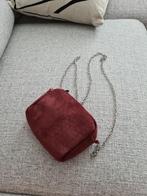 Bordeaux rode schoudertasje met ketting, Ophalen of Verzenden, Zo goed als nieuw, Rood