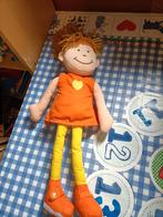 Toi-Toys meisje knuffel met oranje jurk 43 cm, Ophalen of Verzenden