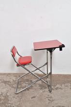 Vintage schoolbureau Italiaans bureau inklapbaar jaren 70, Huis en Inrichting, Bureaus, Ophalen of Verzenden, Gebruikt