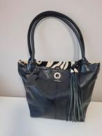 Zwarte Handtas met Zebra Print Voering, Ophalen of Verzenden, Zo goed als nieuw, Zwart, Handtas
