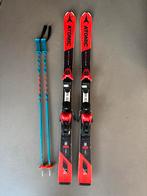 Atomic Redster J4 Ski's 130cm + Stokken 100cm, Sport en Fitness, Skiën en Langlaufen, Ophalen, Gebruikt, 100 tot 140 cm, Carve
