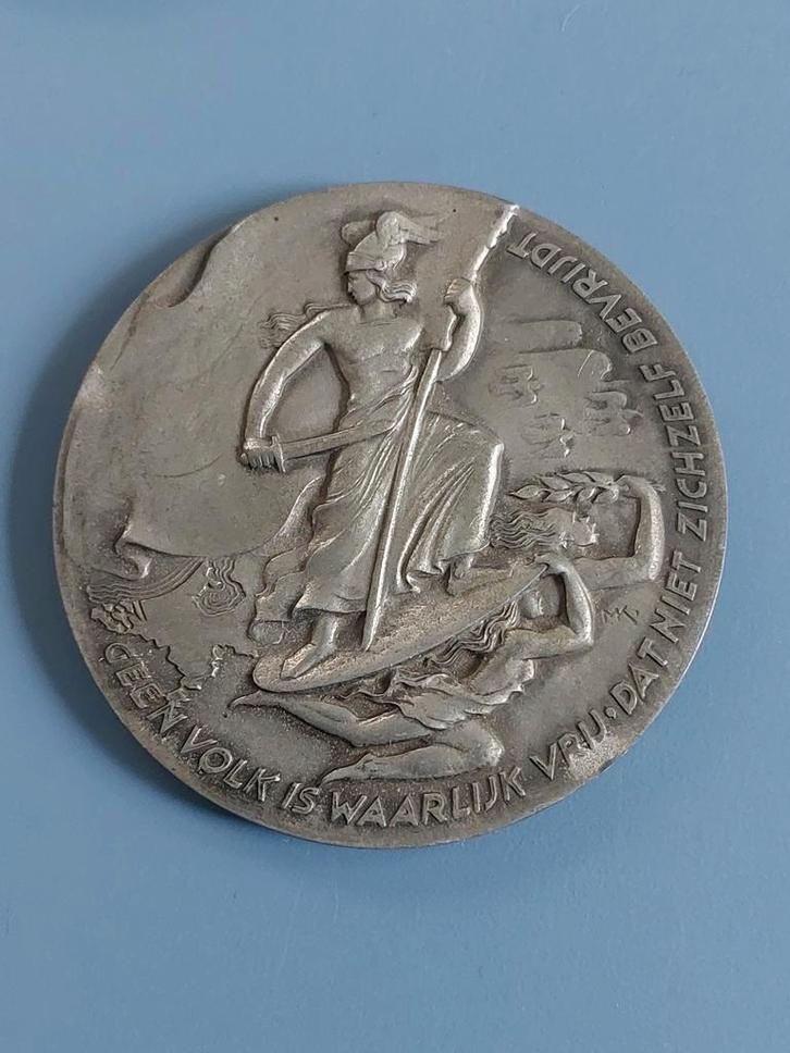 Penning  bevrijding 1945 kutterink, Postzegels en Munten, Penningen en Medailles, Overige materialen, Nederland, Ophalen of Verzenden