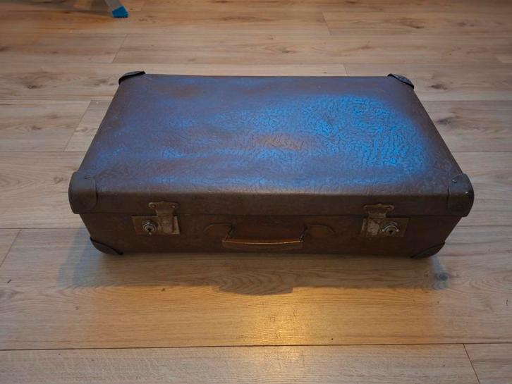 Vintage Koffer - Authentieke Reisgezel, Sieraden, Tassen en Uiterlijk, Koffers, Gebruikt, Leer, 50 tot 60 cm, 35 tot 45 cm, Slot